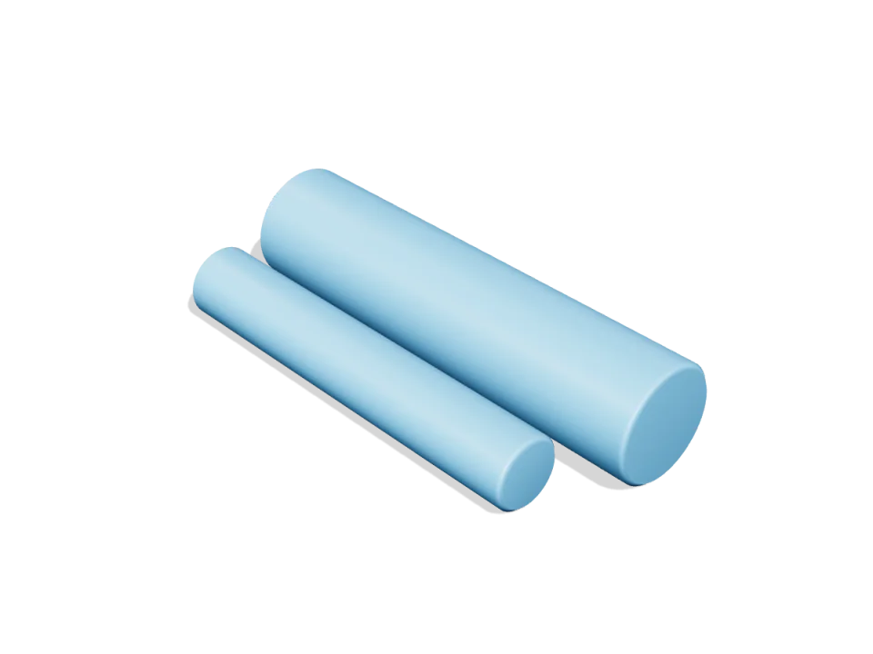 Poliamid PA 6 G svijetloplavi (slično RAL 5015) – šipka Ø 50 × 1000 mm