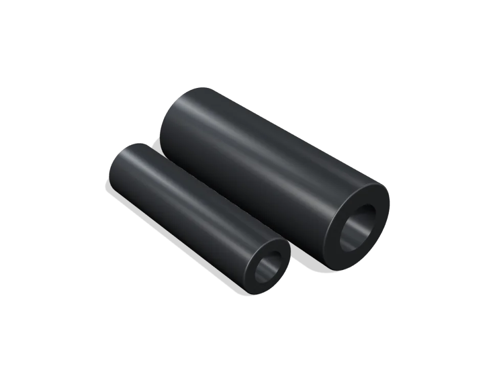 Poliacetal POM-C crni – šuplja šipka Ø 80 / 48 × 3000 mm