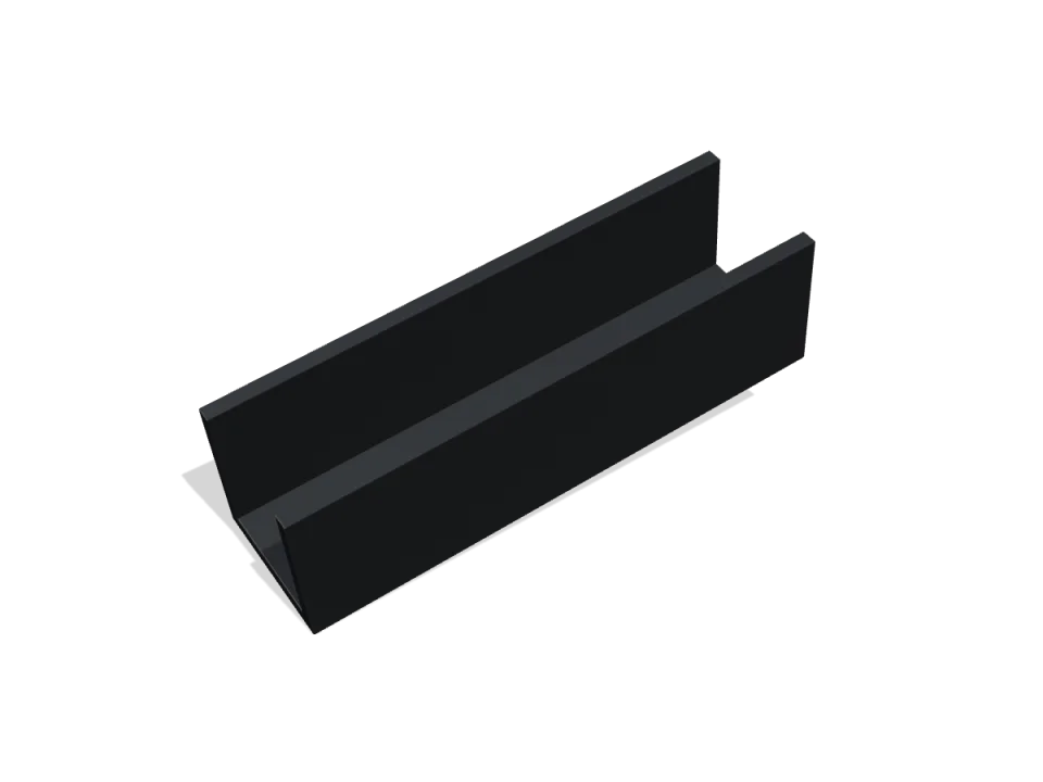 Polietilen PE 300 (PE-HD) crni – U-profil 49 × 72 × 4 × 5000 mm