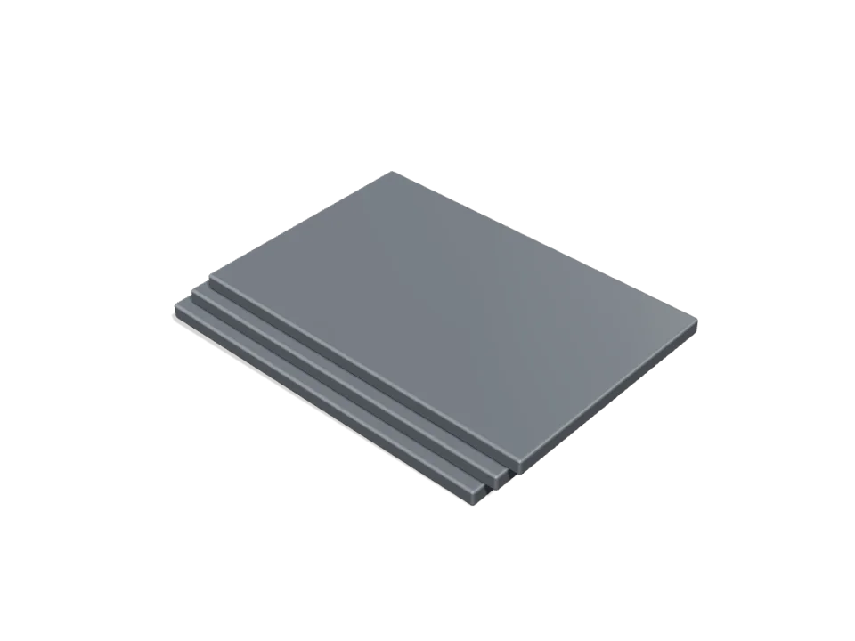 Polivinil-hlorid PVC-U (tvrdi) tamnosivi – ploča 40 × 1000 × 2000 mm