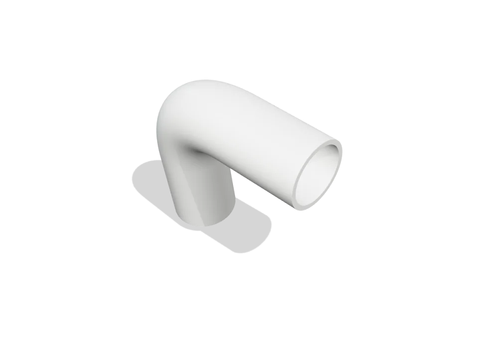 Koljeno, d 50 mm, 90° – Polivinilidenfluorid PVDF