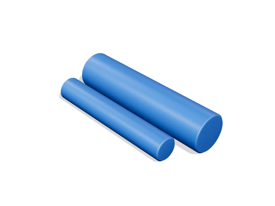 Poliamid PA 6 E plavi – šipka Ø 250 × 3000 mm