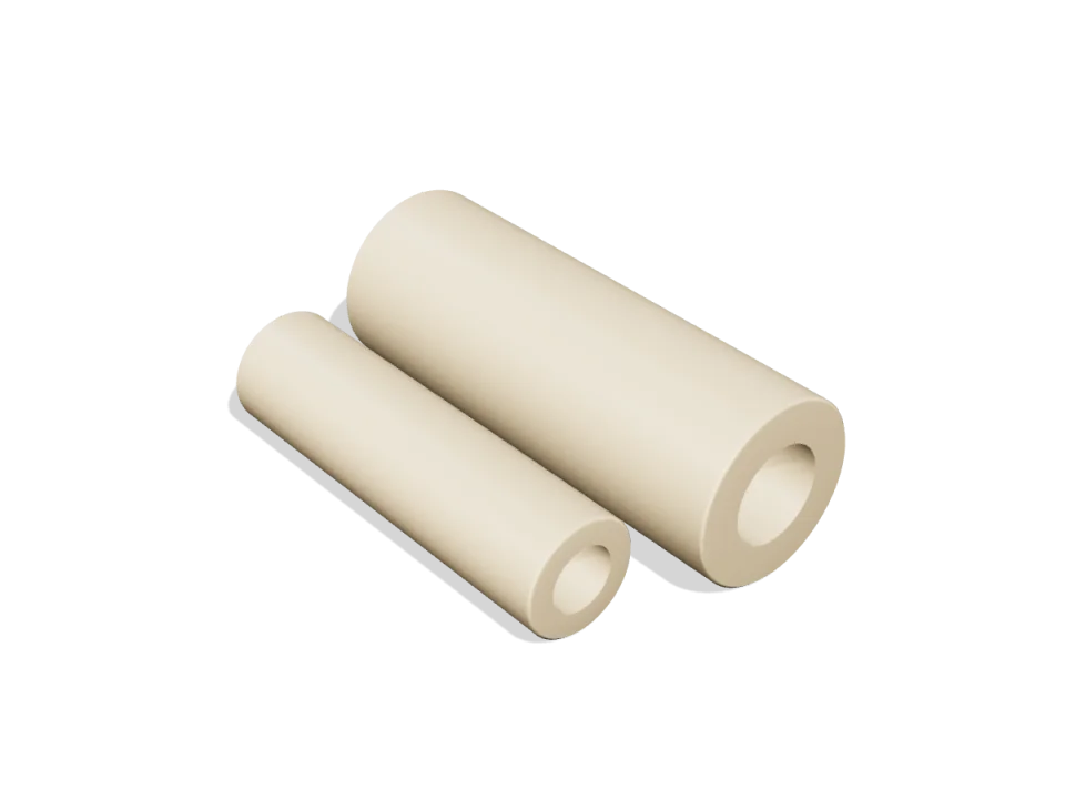 Polieter-eter-keton PEEK prirodni – šuplja šipka Ø 125 / 80 × 3000 mm
